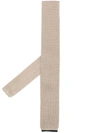 Brunello Cucinelli Knit Silk Tie In Neutrals