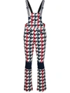 PERFECT MOMENT HOUNDSTOOTH-PRINT JUMPSUIT