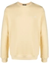 Apc Men's Logo Crewneck Pullover Sweatshirt In Yellow