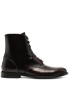 SCAROSSO EVA LACE-UP LEATHER BOOTS