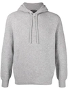 TOM FORD CASHMERE RIBBED-EDGE KNITTED HOODIE