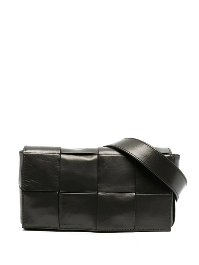 Bottega Veneta Maxi Intrecciato Belt Bag In Black