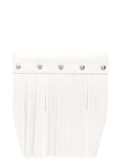 Comme Des Garçons Fringed Edge Wallet In White