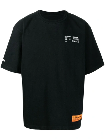 Heron Preston Black Jersey T-shirt With Back Print