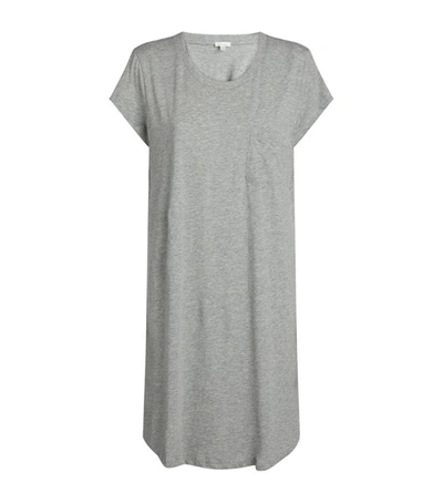 Skin + Net Sustain Carissa Mélange Organic Pima Cotton-jersey Nightdress In Gray
