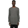 11 BY BORIS BIDJAN SABERI GREY DYE LONG SLEEVE T-SHIRT