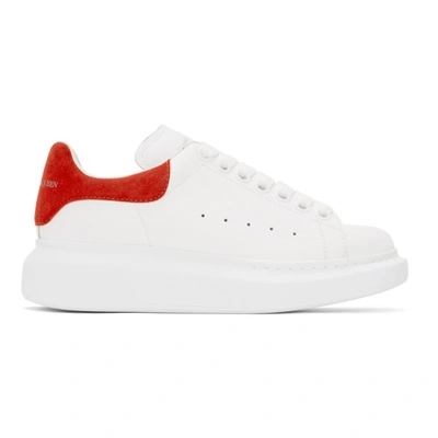 Alexander Mcqueen White & Red Oversized Sneakers In 9676 Lustre