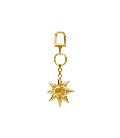 Tory Burch Sun Key Ring In Gold