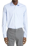 Canali Spread Collar Slim Fit Shirt In Lt Blue