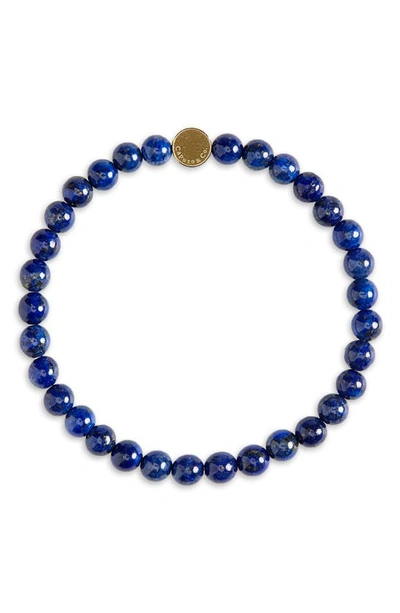Caputo & Co Stone Bead Bracelet In Lapis Lazuli