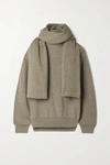 THE FRANKIE SHOP RIBBED-KNIT TURTLENECK SWEATER AND SCARF SET