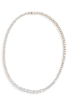 Shop Nordstrom Graduated Cubic Zirconia Tennis Necklace In Clear- Gold
