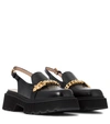 GUCCI LEATHER SLINGBACK LOAFERS,P00488927