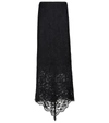 Rabanne Split-hem Lace Midi Skirt In Black