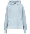 Les Tien Womens Dusty Blue Relaxed-fit Cotton-jersey Hoody S