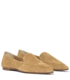 Aeyde Aurora Suede Loafers In Brown