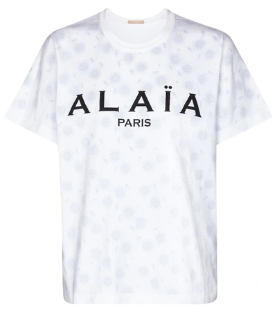 Alaïa Editions Printed Cotton-jersey T-shirt In Black