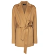 Joseph Cenda Belted Wool And Cashmere-blend Coat In Brown