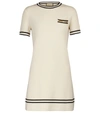 Gucci Horsebit-embellished Wool-jersey Dress. In White