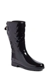 HUNTER REFINED HIGH GLOSS QUILTED SHORT WATERPROOF RAIN BOOT,WFS1029RGL