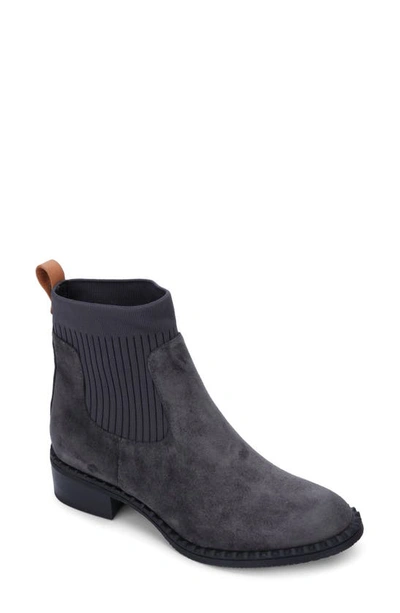 Gentle Souls By Kenneth Cole Best Chelsea Boot In Charcoal Suede