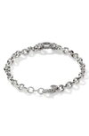 John Hardy Classic Chain Amulet Connector Chain Bracelet In Silver