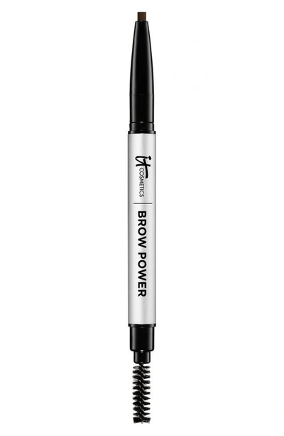 It Cosmetics Brow Power Universal Brow Pencil Universal Brunette 0.0056 oz/ 0.16 G In Universal Dark Brunette