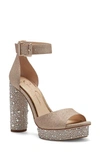 Jessica Simpson Women's Everyn Platform Sandals Women's Shoes In Champagne Glitter