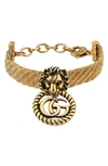 GUCCI GG LION HEAD BRACELET,YBA60587400100U