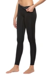 Felina Essentials Soft Suede Mid-rise Legging In Nine Iron Cheetah Black