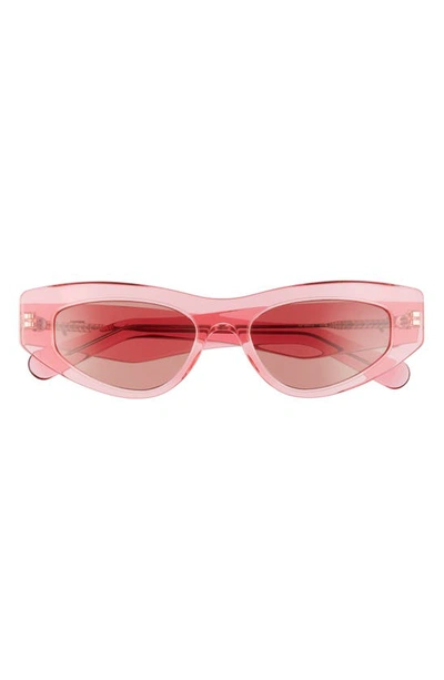 Ferragamo Cat-eye Frame Sunglasses In Crystal Pink/ Blue