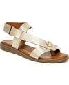 Franco Sarto Glenni Hidden Adjustable Strap Flat Sandals In Gold Leather