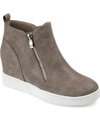 Journee Collection Journee Pennelope Wedge Heel Sneaker In Taupe