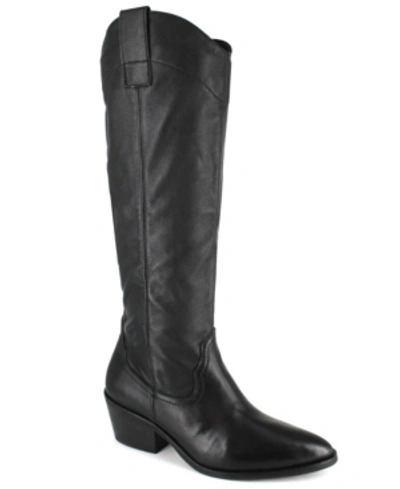 Zigi Soho Women's Alivia Tall Western Boots Women's Shoes In Black Leather