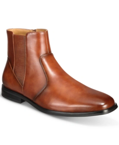 Alfani Men's Luxe Chelsea Boots, Created For Macy's Men's Shoes In Brown