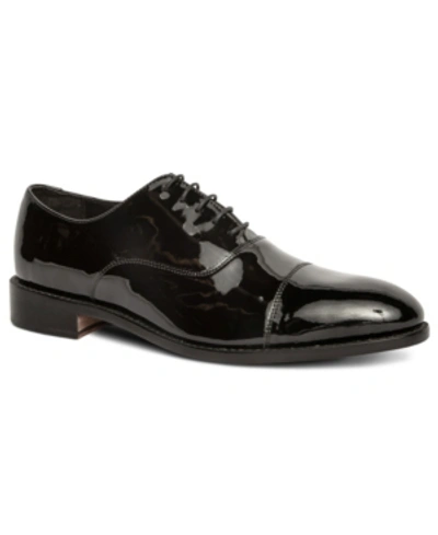 Anthony Veer Kids' Men's Clinton Tux Cap-toe Oxford Leather Dress Shoes In Black