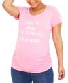 MOTHERHOOD MATERNITY COME ON, I'M RUNNING OUT OF WOMB GRAPHIC TEE