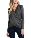 1.state Sparkle Cozy Crisscross Front Knit Top In Rich Black
