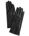 MARCUS ADLER WOMEN'S FAUX SUEDE REPTILE TOUCHSCREEN GLOVES
