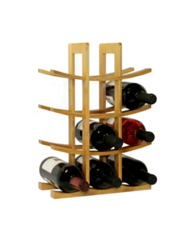 Oceanstar 12-bottle Bamboo Wine Rack In Natural