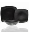 Red Vanilla Black Rice 18-piece Dinner Set In Black