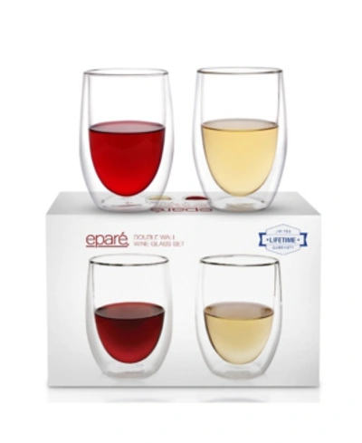 Epare Double-wall Wine Glass- Set Of 2 In Clear