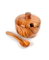 Beldinest Olive Wood Sugar Bowl With Spoon In No Color