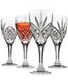 Godinger Set Of 4 Dublin Crystal White Wine Glasses In Clear