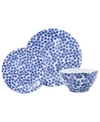 Vietri Santorini Flower 3-piece Place Setting In Blue