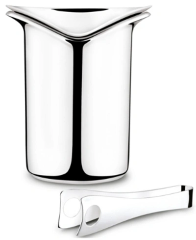 GEORG JENSEN WINE BAR ICE BUCKET WITH TONGS