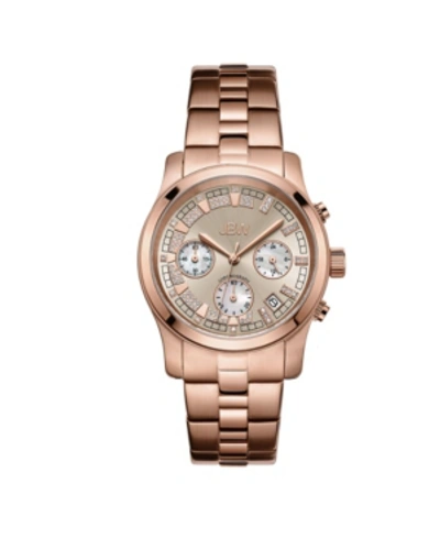 Jbw Women's Alessandra Diamond (1/5 Ct.t.w.) 18k Rose Gold Plated Stainless Steel Watch