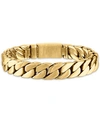 ESQUIRE MEN'S JEWELRY CURB LINK CHAIN BRACELET IN GOLD-TONE ION-PLATED STAINLESS STEEL, CREATED FOR MACY'S (ALSO IN STAINL