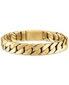 Esquire Men's Jewelry Curb Link Chain Bracelet In Gold-tone Ion-plated Stainless Steel, Created For Macy's (also In Stainl In Gold-tone