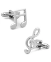 Cufflinks, Inc Music Note %26 Treble Clef Cufflinks In Silver